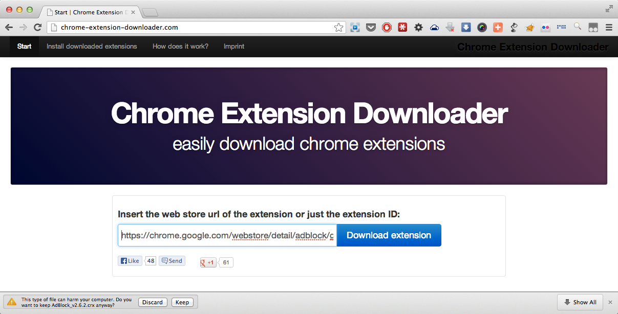chrome extension to download video
